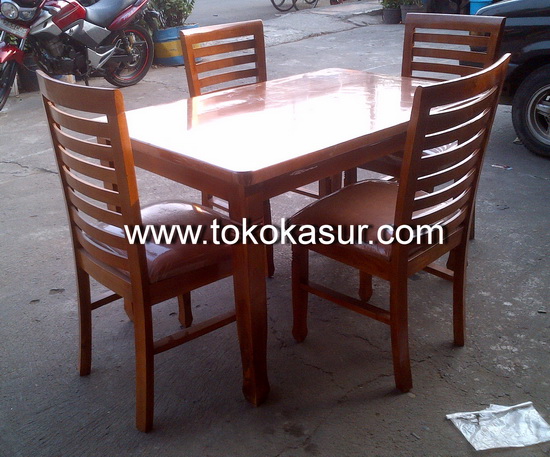 meja makan murah, meja makan kayu, wood dining table, meja makan mahoni